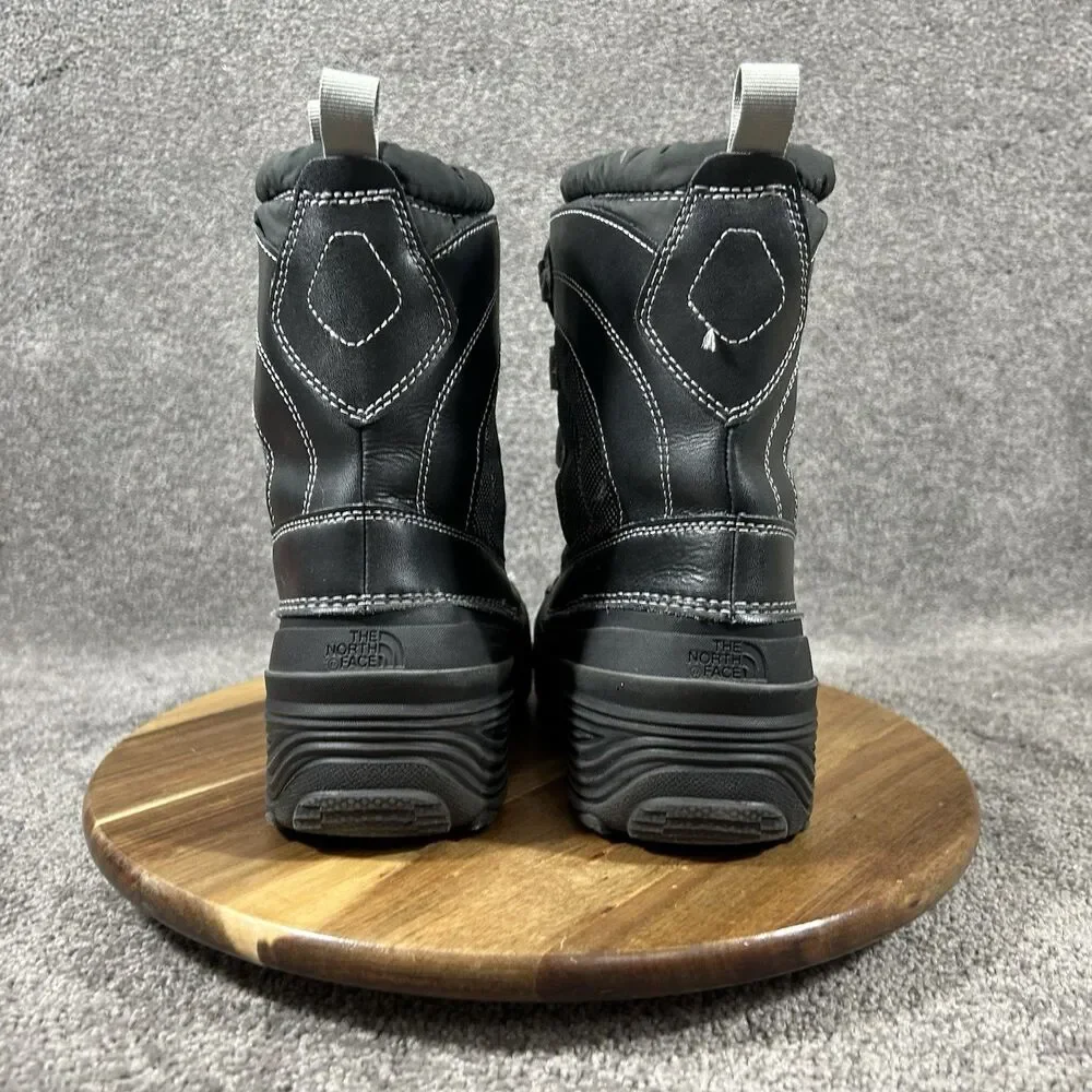 The North Face Alpenglow IV Kids Size 5 Black Waterproof Winter Snow Boots Used